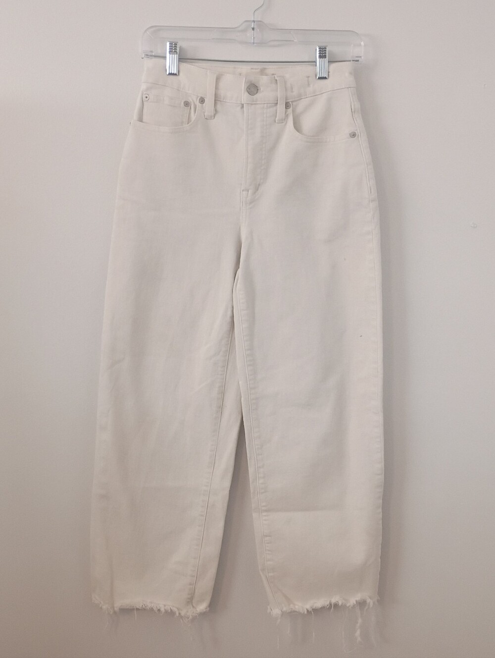 Madewell The Perfect Vintage Wide Leg Crop Jeans White